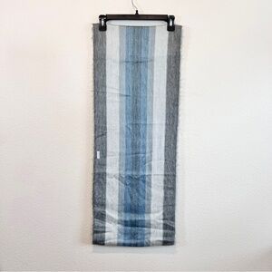 Pokoloko Alpaca Blend Infinity Scarf Striped Blue Gray Soft Cozy Loop Ecuador